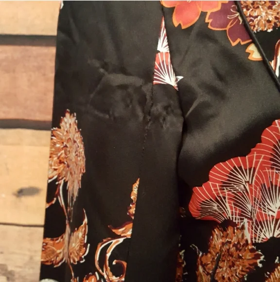 Vintage 100% Silk Japanese Style Mandarin Collar Blazer for Women - Psychedelic! - Picture 7 of 8